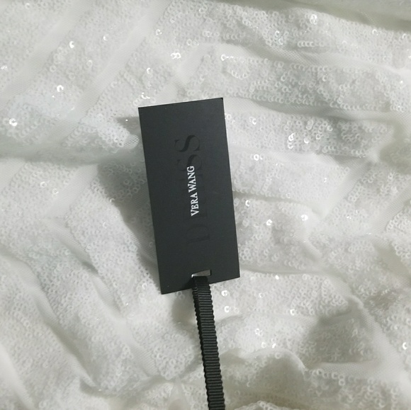 Vera Wang Sequined Back Cutout Gown - Picture 7 of 8